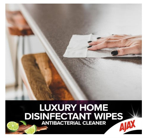 Ajax Luxury Multipurpose Cleaning Wipes 110 Pack – Crisp Lime & Sandalwood Scent
