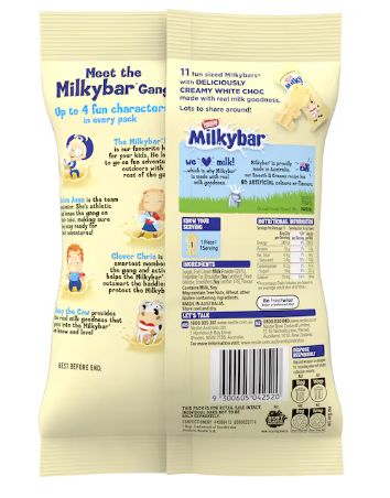 2 x Milkybar White Chocolate Fun Size 11 Mini Bars Share Pack 158g
